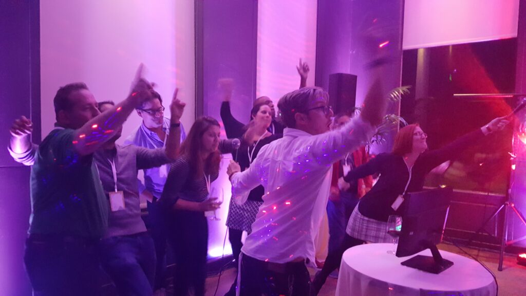 Google Employees Sing karaoke at the Silverado Resort in Napa